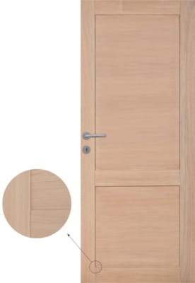 Porte plaquée chêne 2 panneaux droits modernes 67 - 2015 x 730 mm