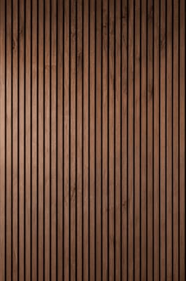 Panneau mural Maestro Latt Matte Black avec 7 lattes Castle Oak - 20 x 300 x 2770 mm