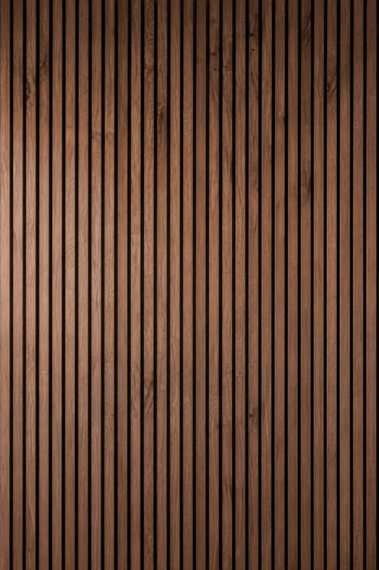 Panneau mural Maestro Latt Matte Black avec 7 lattes Castle Oak - 20 x 300 x 2770 mm