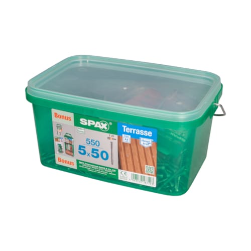 SPAX BONUS set vis terrasse inox A2 5x50 (550 pces)