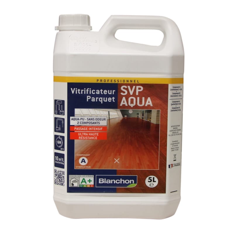 Blanchon Vitrificateur parquet Aqua - 5 L - Bois brut