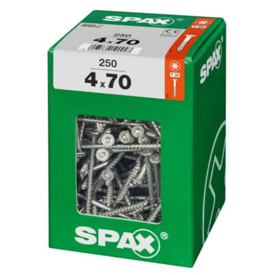 SPAX vis T-STAR+ WIROX - 4x70 XXL (boite 250 pces)