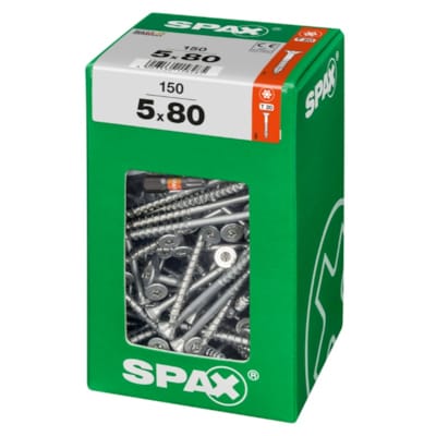 SPAX vis T-STAR+ WIROX - 5x80 XXL (boite 150 pces)