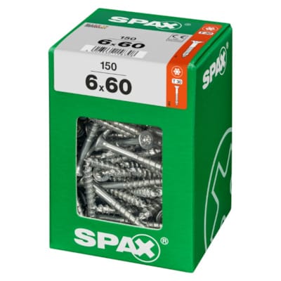 SPAX vis T-STAR+ WIROX - 6x60 XXL (boite 150 pces)