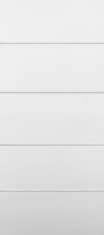 Porte prépeinte tubulaire moderne 4 lignes horizontales - 2015 x 730 mm