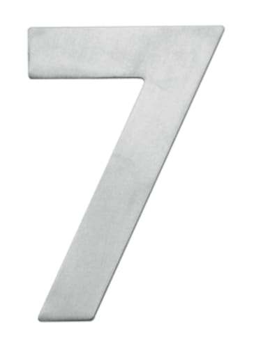 Chiffre 7 plat en inox pour façade