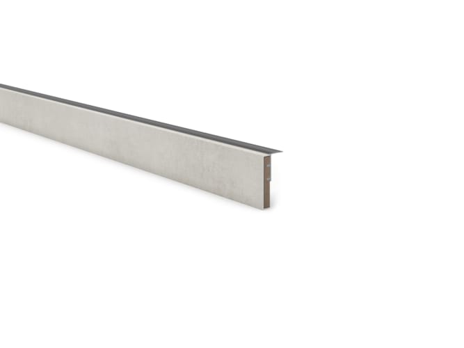 Nez de marche + profile alu - Maestro Steps Solid - Moon grey - 10 x 56 x 1000 mm