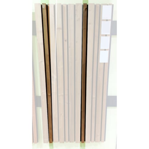 Bardage sapin thermo - Latte coins cassés - 18 x 68 x 2550 mm