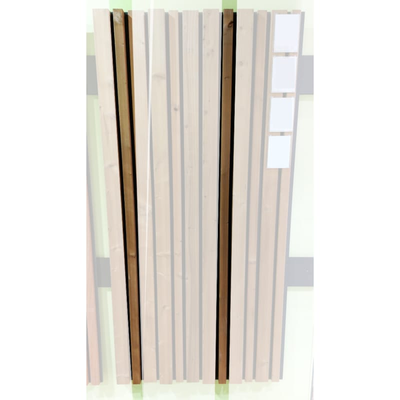 Bardage sapin thermo - Latte coins cassés - 18 x 68 x 2550 mm