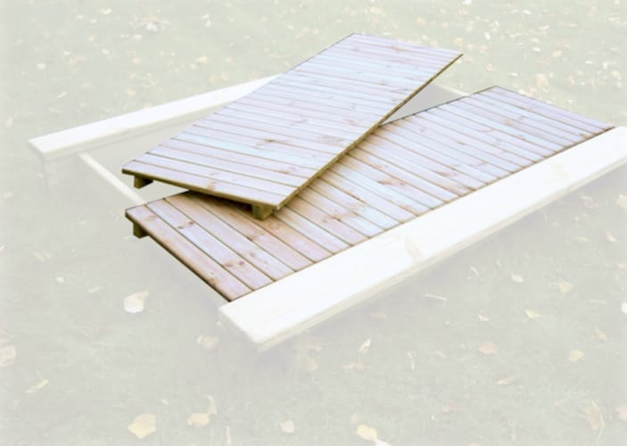 Couvercle pour bac à sable 2m x 1m60