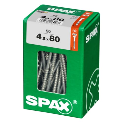 SPAX vis T-STAR+ WIROX - 4,5x80 L (boite 50 pces)