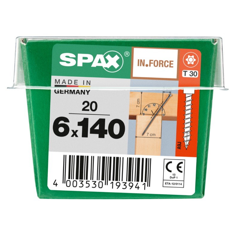 SPAX vis IN.FORCE WIROX - 6x140 M-STK (bte 20 pces)