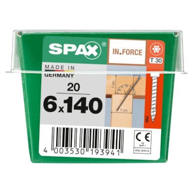 SPAX vis IN.FORCE WIROX - 6x140 M-STK (bte 20 pces)
