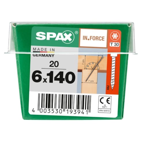 SPAX vis IN.FORCE WIROX - 6x140 M-STK (bte 20 pces)