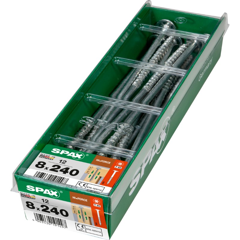 SPAX vis HI.FORCE WIROX - 8x240 STK (bte 12 pces)