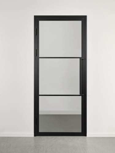 Porte acier Lounge - 3 carreaux - Poussée droite - 204 x 89 cm