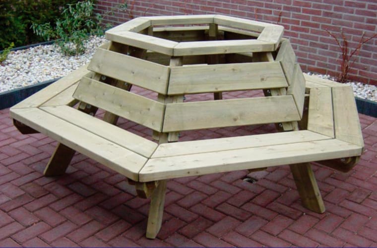 Table pique-nique (diam 2.25 m) - Hexabo