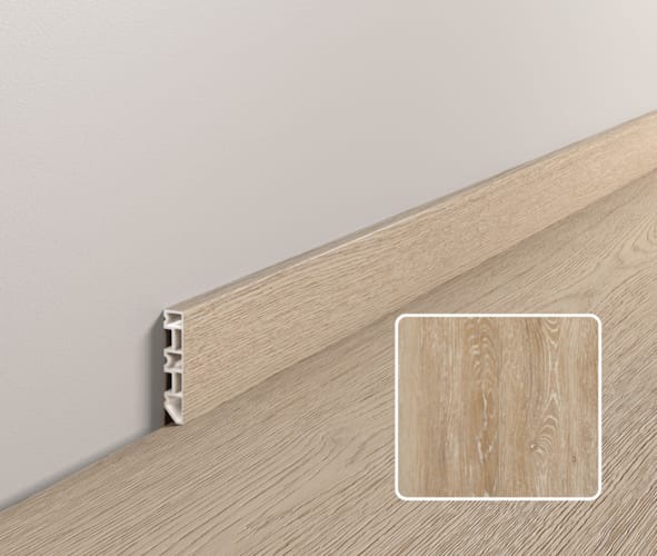 Plinthe moderne Coretec ESSENTIALS - Warwick Oak - 3953 - 13 x 58 x 2400 mm