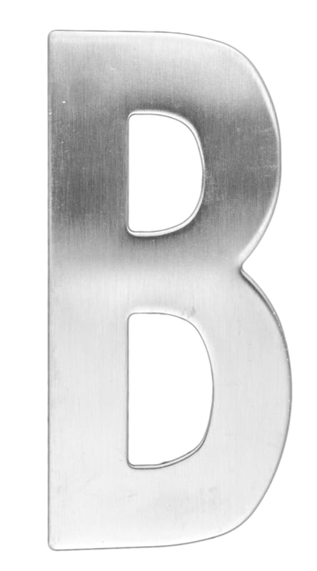 Lettre B en inox - Plate