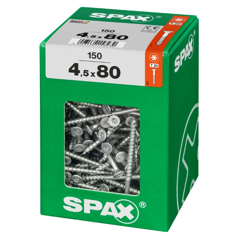 SPAX vis T-STAR+ WIROX - 4,5x80 XXL (boite 150 pces)