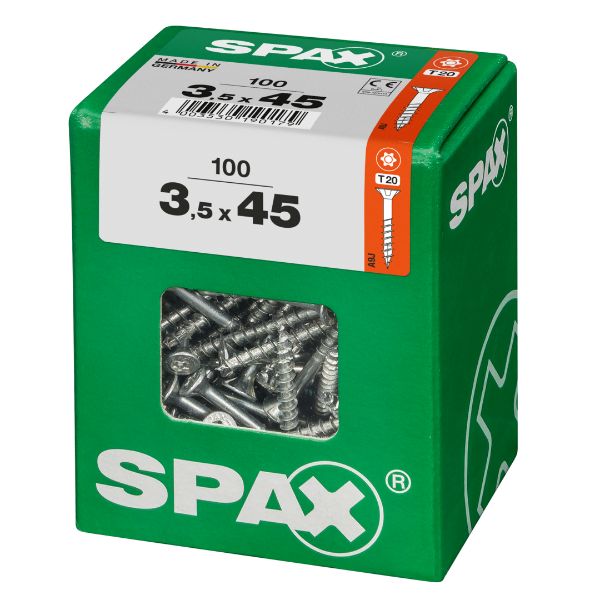 SPAX vis T-STAR+ WIROX - 3,5x45 L (boite 100 pces)
