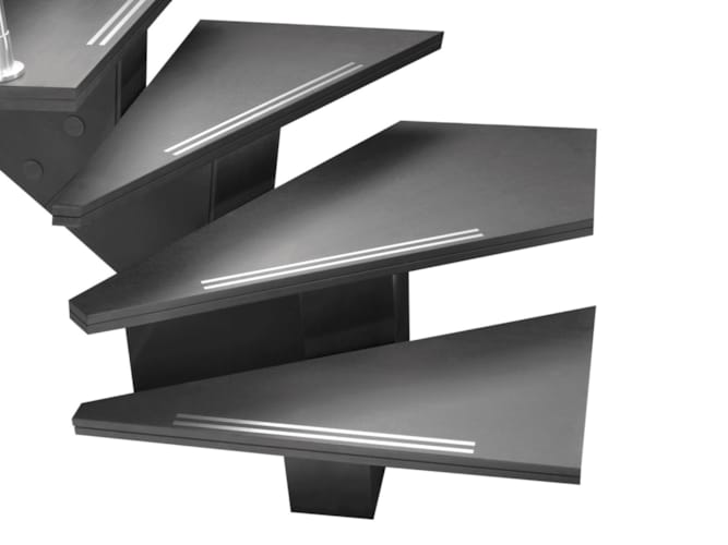 Gomera - Escalier 1/4 tournant gauche - Strip alu