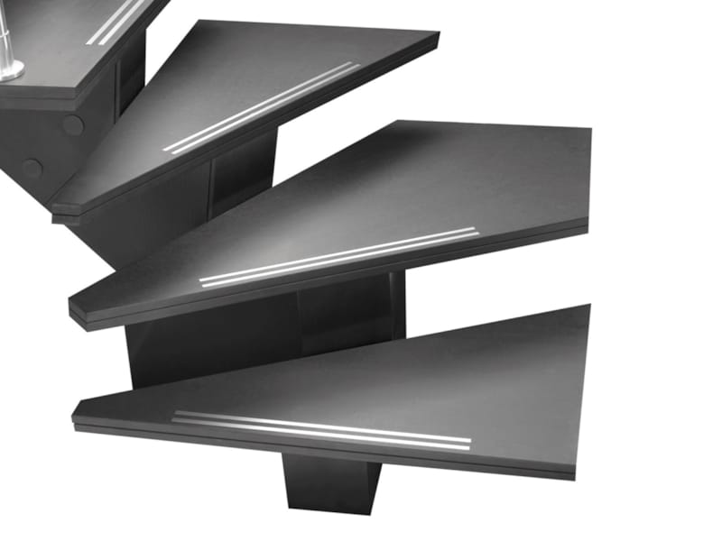 Gomera - Escalier 1/4 tournant gauche - Strip alu