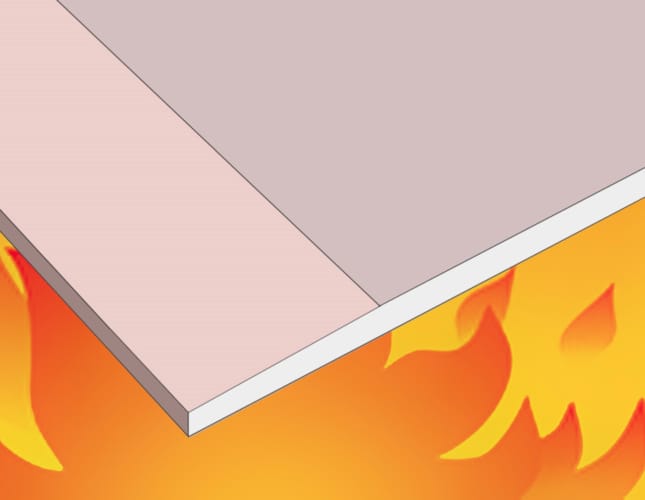 Plaque Gyproc résistante au feu ABA - 15 x 1200 x 2600 mm