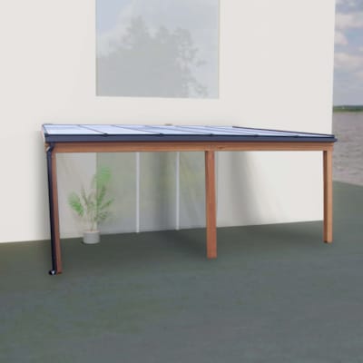 Structure de pergola en méranti - L 7000 x P 3000mm