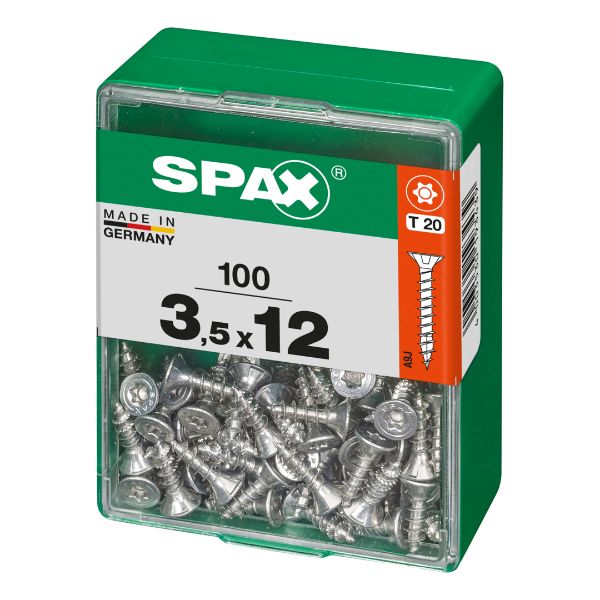 SPAX vis T-STAR+ WIROX - 3,5x12 M (boite 100 pces)