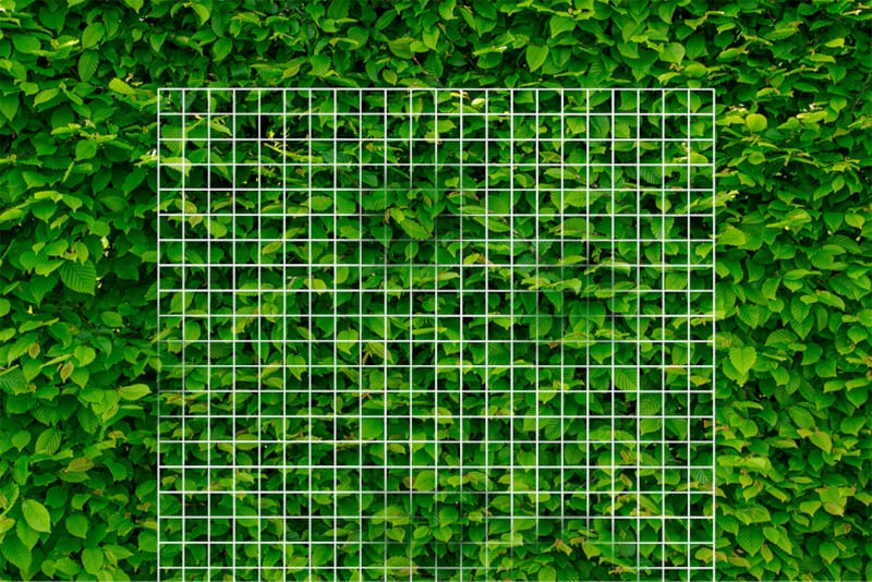 Treillis en structure galvanisé avec cadre en bois 0,90 m x 1m80