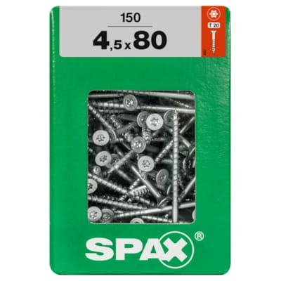 SPAX vis T-STAR+ WIROX - 4,5x80 XXL (boite 150 pces)