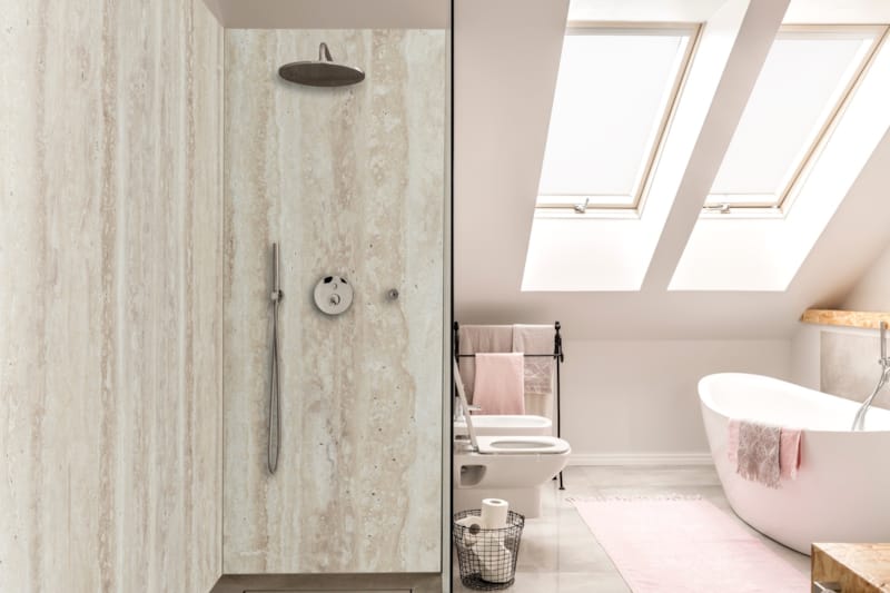 Panneau mural PVC DUMAWALL XL - Travertino - 5 x 900 x 2600 mm