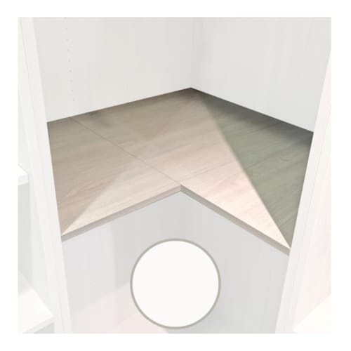 MOKI ESPACE tablettes mobiles blanches 900 x 900 mm - 2 pces