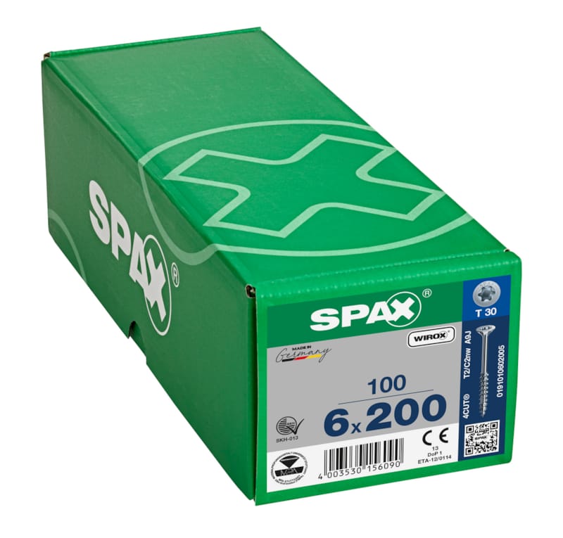 SPAX vis TX WIROX - 6,0x200 (boite 100 pces)