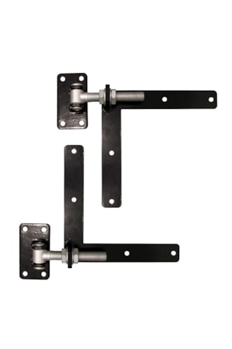 Set de charnières en L noires - 30 cm - 2 pcs