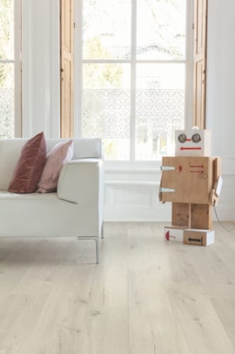 Quick-Step vinyle Alpha Vinyl Bloom 5+1 - chêne coton blush blanc 40200 - 6 x 209 x 1494 m