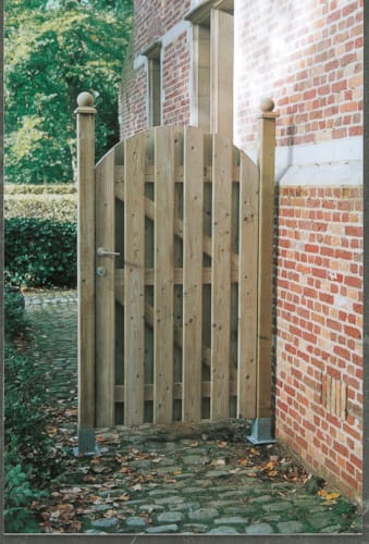 Porte de jardin en bois arrondie Arco 1xm80 x 1m