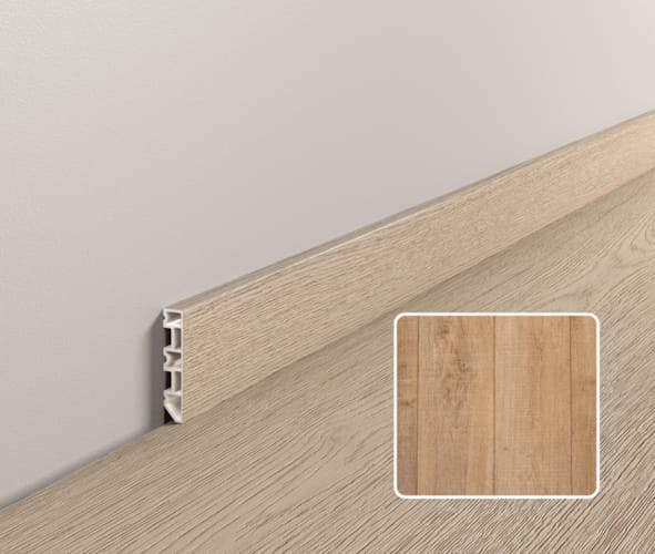 Plinthe moderne Coretec ESSENTIALS - Tasman Oak -3950 -  13 x 58 x 2400 mm