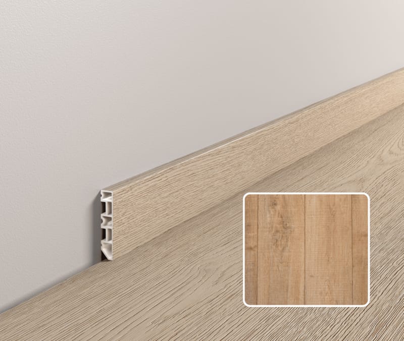 Plinthe moderne Coretec ESSENTIALS - Tasman Oak -3950 -  13 x 58 x 2400 mm