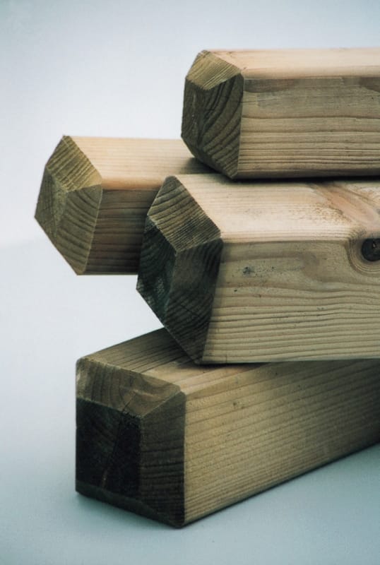 Poteau carré - tête diamant - 70x70 mm x 1m50