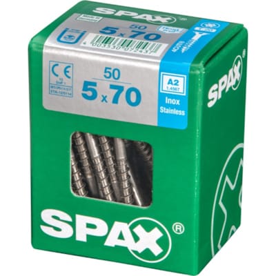 SPAX vis T-STAR+ A2 inox - 5x70 L (bte 50 pces)