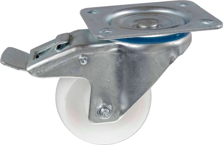Roulette en Polypropylène Pivotante avec Frein 80 mm