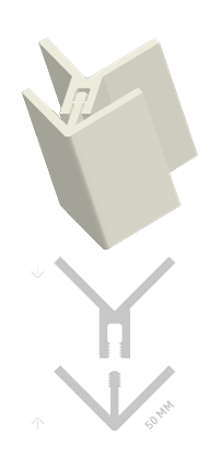 Profilé Dumaclin Click De Coin Crème 2,5 m