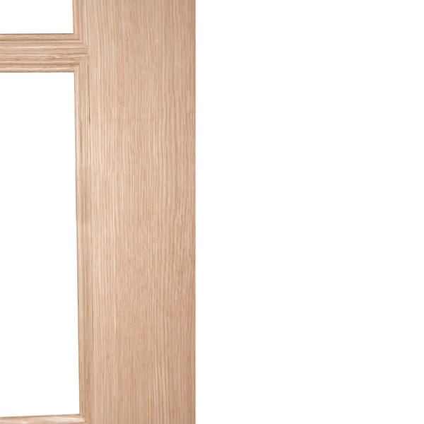 Porte plaquée chêne - Modèle 09 - 6 carreaux droits clair - 211,5 x 78 cm