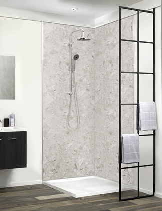 Panneau mural PVC DUMAWALL XL - Ceppino Grey - 5 x 900 x 2600 mm