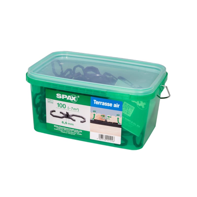 SPAX Cales de distance AIR pour terrasse 6,5 mm (100 pces)