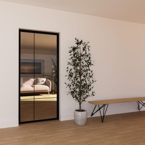 Profils noirs pour porte Ferro Elegance - 4 pcs 2150 x 10 x 3 mm + 4 pcs 2150 x 10 x 2 mm