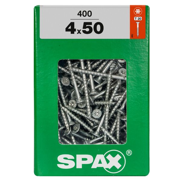 SPAX vis T-STAR+ WIROX - 4x50 XXL (boite 400 pces)