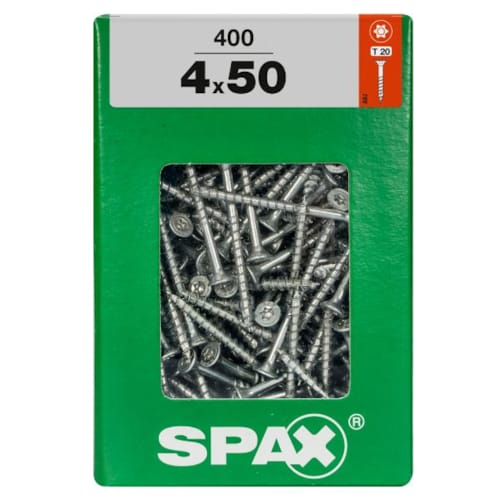 SPAX vis T-STAR+ WIROX - 4x50 XXL (boite 400 pces)